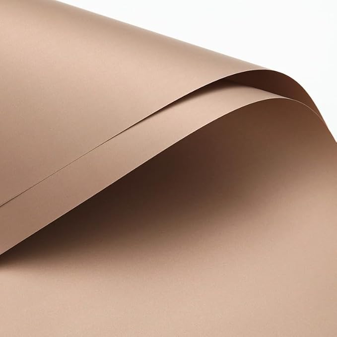 LeZakaa 20 Sheets Flower Wrapping Paper - Waterproof Reversible Floral Bouquet Paper - Brown Design for Valentine's Day, Mother's Day, Parties, Birthdays, Weddings, Baby Shower