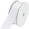 White Double Faced Satin Ribbon for Wedding Decorations 1-1/2 inch Flower Boutique Gift Wrapping Ribbon 1.5inch 50yards Fabric Silk Bow Ribbon for Valentine's Day,DIY Crafts Hair Headband-Sewing