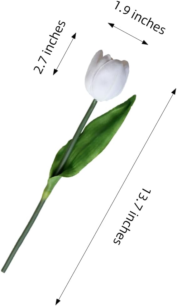 10Pcs Fake Tulips Artificial Flowers Bouquet That Look Real,Tulipanes Artificiales para Decoracion, for Mother's Day Birthday Home Wedding Decor