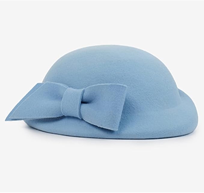Women Wool Felt Ribbon French Fashion Vintage Millinery Beret Hats Top Cap Ladies Party Wedding Fedoras Chapeau