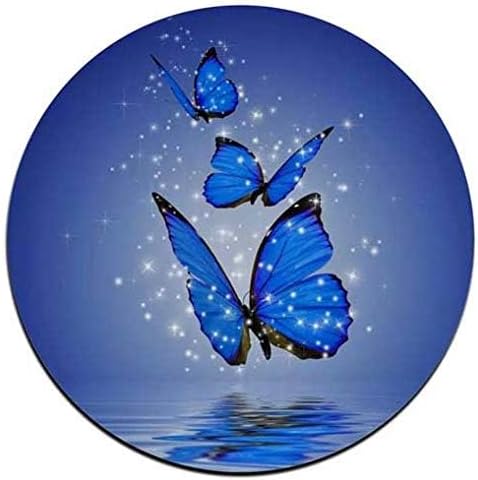 Beautiful Butterfly Round Coaster Set - Made of Recycled Rubber - Set of 4