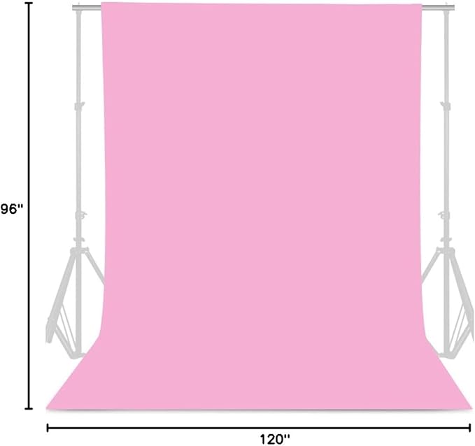 GFCC Pink Backdrop - 8FTX10FT Polyester Pink Photo Backdrop for Photoshoot Background for Photography Screen Video Recording Picture Background