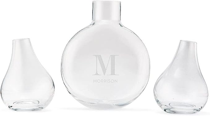 Weddingstar Custom Modern Wedding Sand Ceremony Vase Set - Serif Initial Etching