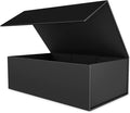 Black Gift Box With Magnetic Closure Lid 10" X 6" X 3" for Presents, Luxury Packaging, Bridesmaid Gifts, Birthdays, Christmas - Cute Magnetic Box