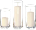 yummi Set of 36 Slim Pillars and Cylinder Vases - Ivory
