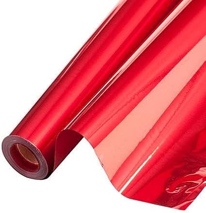 PMU Gift Wrap Mylar Roll Metallic Red 2-sided, 48 Inches X 100 Ft Roll 1.4 Mil Highly Reflective Mylar Film, Great for Gifts, Birthdays, Christmas, Baskets, Arts & Crafts