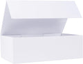 White Christmas Gift Box with Magnetic Lids 13.8x8.3x4.4 in, Large Bridesmaid Groomsman Proposal Boxes, Rectangle Storage Box 1 Pack