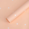 20 Sheets Solid Color Love Heart Flower Wrapping Paper,Waterproof Florist Bouquet Paper,DIY Crafts, 22.8x22.8 inch(Champagne White)