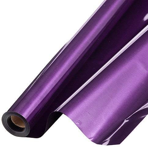 PMU (2 Gift Wrap Mylar Roll Metallic Purple 2-sided, 24 Inches X 8.3 Ft Roll 1.4 Mil Highly Reflective Mylar Film, Great for Gifts, Birthdays, Christmas, Baskets, Arts & Crafts