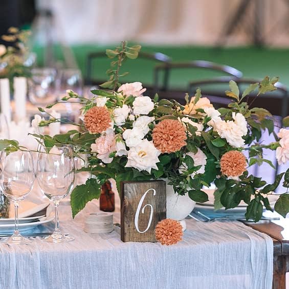 Artificial Flowers, 25pcs Rose for DIY Wedding Bouquets Centerpieces Arrangements, Terracotta Dahlia Flowers with Stem Bridal Shower Party Home Decorations