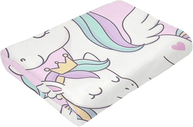 Unicorn Blanket Cute Unicorn Throw Blanket Magical Love Soft Cozy Fleece Fuzzy Stuffed Plush Flannel Animal Gifts for Girls Women Boys Kids Adults 50"X60"