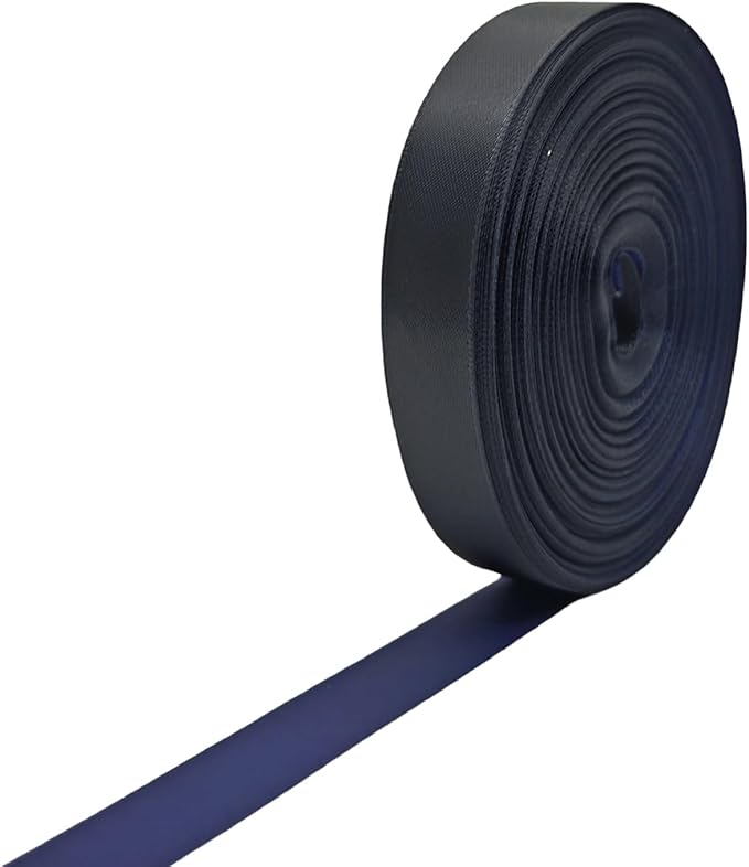 5/8 Ribbon, Black & Navy Two-Tone Double Faced Satin Ribbon for Gift Wrapping, Flower Bouquet, Bow, Hair, Wedding, DIY Crafts, Holiday Party Decorations, 30 Yards Total