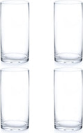 Enova Floral Clear Glass Flower Vase, 6W x 12H Inches Cylinder Vase, Pillar Candle Floating Candle Holders, Tall Cylinder Glass Vase for Flowers, Round Glass Vase for Home Decor, Wedding (Pack 4)