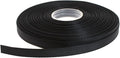 Solid Grosgrain Ribbon 25 Yard Each Roll 100% Polyester Woven Edge (1/4", Black)