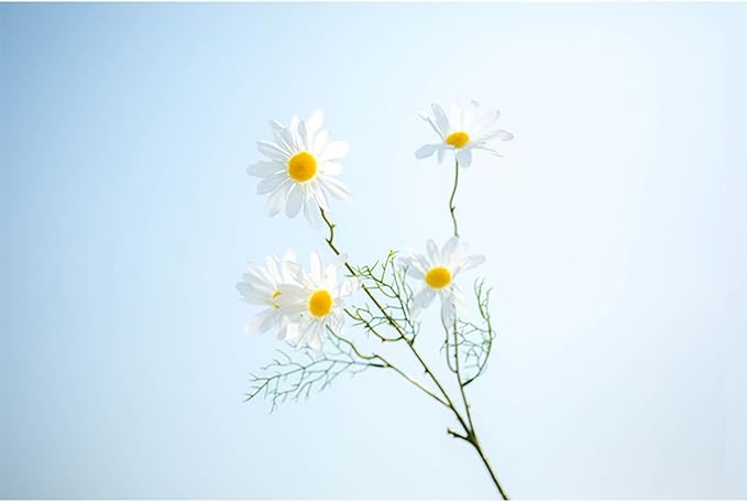 10pcs Artificial Daisy Flowers Flower Arrangements for Home Hotel Office Wedding Party Garden Craft Art Decor Each Approx 21" High No Vase White