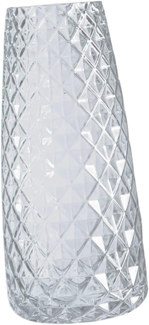 Square Glass Vase Smoky Transparent Hydroponic Plant Container for Indoor Outdoor Home Decor Simple Artistic Flower Arrangement Holder