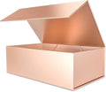 Rose Gold Gift Box with Magnetic Closure Lid 10" X 6" X 3" Gift Boxe for Presents,Luxury for Gift Packaging, Bridesmaid Gifts Boxes,Birthday Gift Box