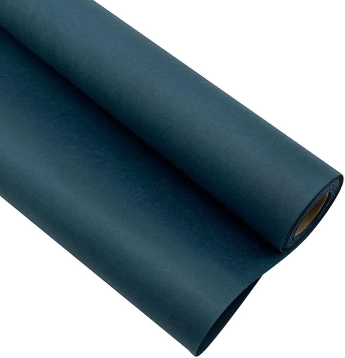 Korean Style Flower Wrapping Kraft Paper Roll Floral Wraps Bouquet Wrap Florist Paper Christmas Mother's Day Thanksgiving Day DIY Gift Packaging Paper (Color 9 Peacock Blue)