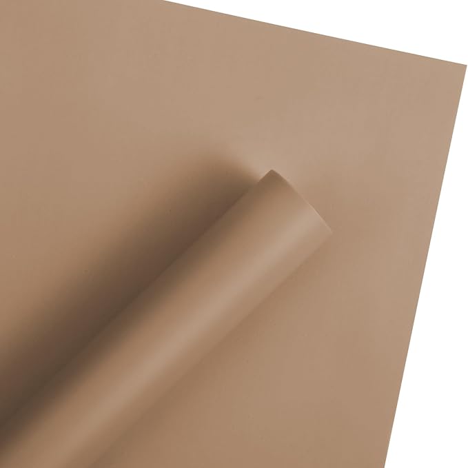 WRAPAHOLIC 20 Sheets Flower Wrapping Paper - 22.4 x 22.4 inch Pure Coffee Color Water-Resistant Floral Bouquet Wrapping Paper, Florist Supplies Packaging for Wedding Birthday Gift DIY