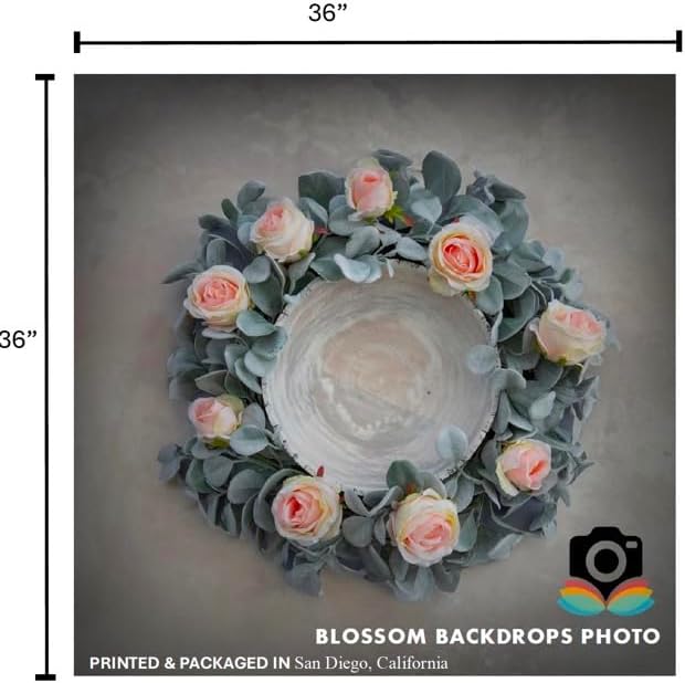 Blossom Flowers Decoration Wallpaper Newborn Baby Photography Background Backdrop Newborn Kids Baby Portrait Backdrop Photoshoot Photo Studio (Boho White)