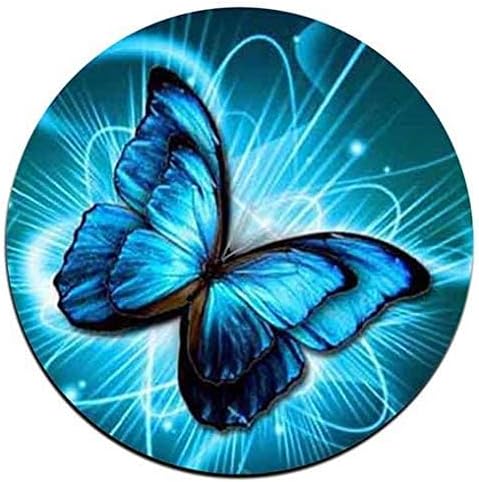 Beautiful Butterfly Round Coaster Set - Made of Recycled Rubber - Set of 4