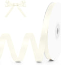 KMER LIFE 3/8/ Wide x 50 Yards Ivory Single Faced Polyester Satin Ribbon, Ivory Satin Ribbon Perfect for Wedding Decor, Wreath, Crafts, Gift Wrapping & Other Projects (Ivory)