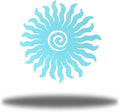 Riverside Designs Sunburst Metal Wall Art Steel Outdoor Decor - Heavy-Duty and Waterproof - Made in USA (12", Sea Foam)