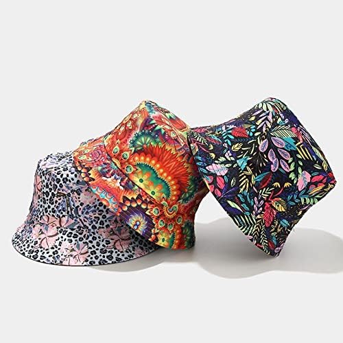 Quanhaigou Bucket Hat for Men Women,Packable Reversible Printed Sun Hats,Fisherman Outdoor Summer Travel Hiking Beach Caps