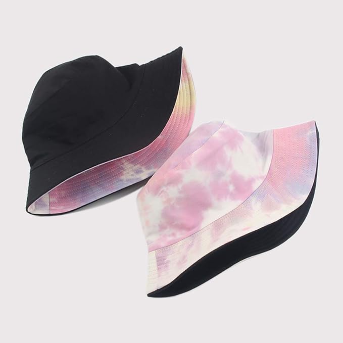 Malaxlx Unisex Bucket Hat Beach Sun Hat Aesthetic Fishing Hat for Men Women Teens, Reversible Double-Side-Wear