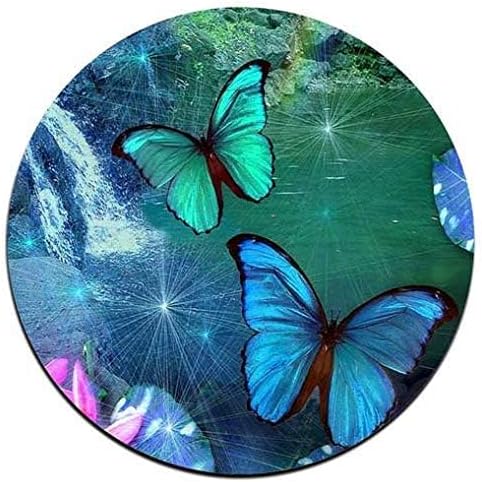 Beautiful Butterfly Round Coaster Set - Made of Recycled Rubber - Set of 4