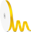 3/8" x 100 Yards Satin Ribbon - Yellow Silk Ribbon with Spool - Ideal for Gift Wrapping, Floral Bouquets, Crafts, Wedding Party Decorations, Christmas and Sewing Projects
