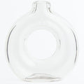 Glass Donut Vase, Clear Donut Vase, Round Glass Vases for Flowers, Modern Vases for Home, Living Room, Dining Table, Entryway, Mantle, Shelf, Wedding, Office, Coffee Table
