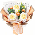 Crochet Flower Bouquet Handmade Knitted Sunflower Tulip Rose Daisy