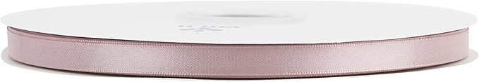 MEEDEE Dusty Rose Satin Ribbon 3/8 Inch Dusty Rose Ribbon Double Faced Pink Satin Ribbons Crafts Silk Ribbons for Gift Wrapping, Card Making, Lei Making, 100 Yards