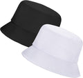 Rosoz 1 & 2 Pack Bucket Hat for Women Men Summer Travel Beach Sun Hat Outdoor Cap Unisex Bucket Hats