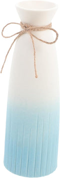 Artistic Ceramic Vase with Narrow Opening Rustic Blue Glazed Flower Planter Modern Home Decor Ornament for Office and Living Premium Texture and Unique Design