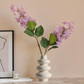 Ceramic Vase, Modern Home Decor,Off White Round Vases,Modern Dried Flower Vases, Boho Home Decor for Centerpieces Wedding Dinner Table Party Living Room Office Bedroom (Medium)