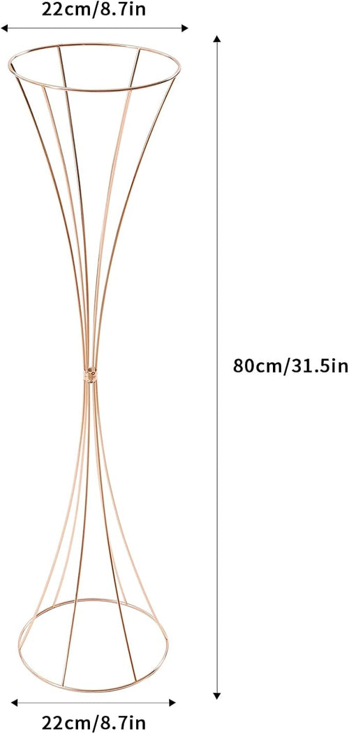 10 Pcs Gold Centerpieces for Table Wedding, 31.5 Inch Metal Wedding Flower Vase Large Gold Flower Stand for Party Decorations and Event Decorations 8.7 x 8.7 x 31.5 Inch