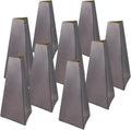 Serene Spaces Living Triova Stainless Steel Vase – Perfect for Fresh & Dried Flowers, Sculptural Accent for Mantels, Coffee Tables & Office Desks,Table Centerpiece, 4.5" Wide & 8.5" Tall, Pack of 12