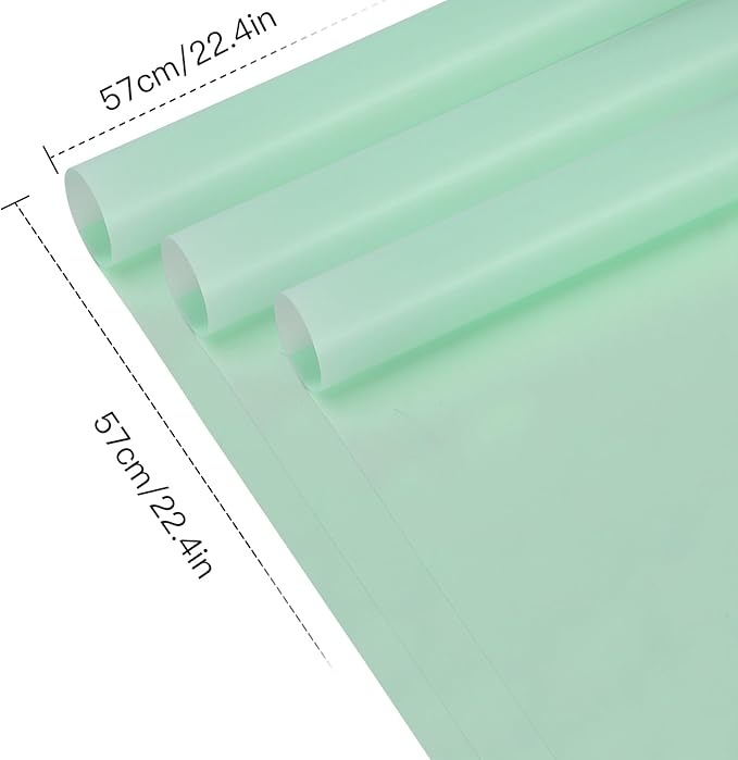 WRAPAHOLIC 20 Sheets Flower Wrapping Paper - 22.4 x 22.4 inch Pure Mint Water-Resistant Floral Bouquet Wrapping Paper, Florist Supplies Packaging for Wedding Birthday Gift DIY