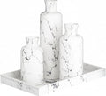 Creative Scents White Marble Look Vase Set with Matching Decor Tray, Perfect for Holding Pampas Grass, Dried/Fresh Flowers, Vases for Your Kitchen, Bedroom, Office, Living Room, Bathroom, Shelf Decor