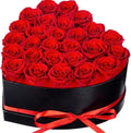 Forever Flowers, 27 Fresh Preserved Rose in Heart Shape Box for Delivery Prime, Eternal Rose for Her Wife Women Anniversary Birthday Red