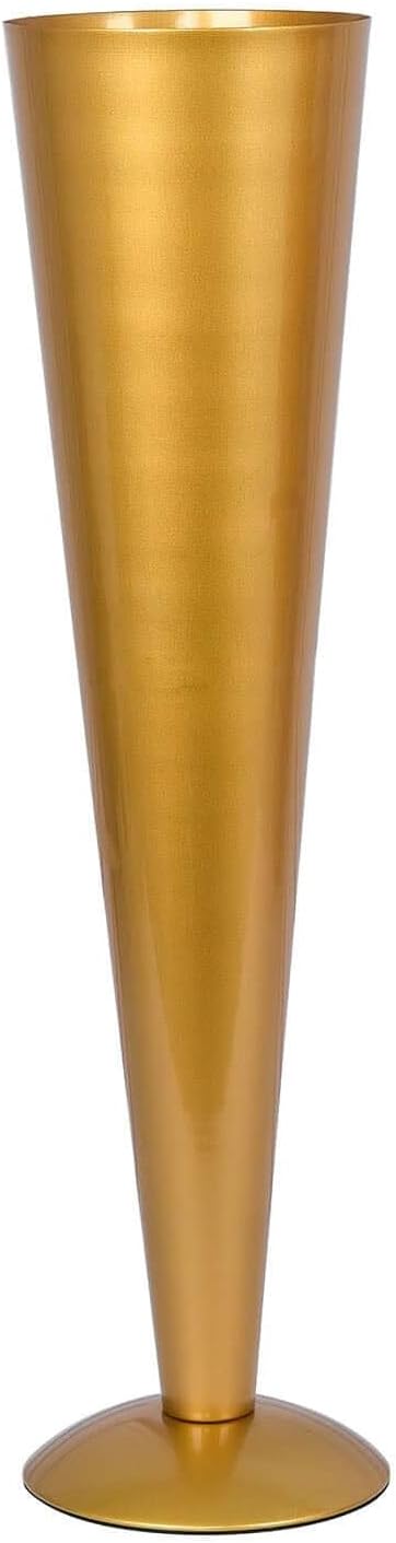 Efavormart 28" Tall Brushed Gold Metal Trumpet Flower Vase Wedding Centerpiece