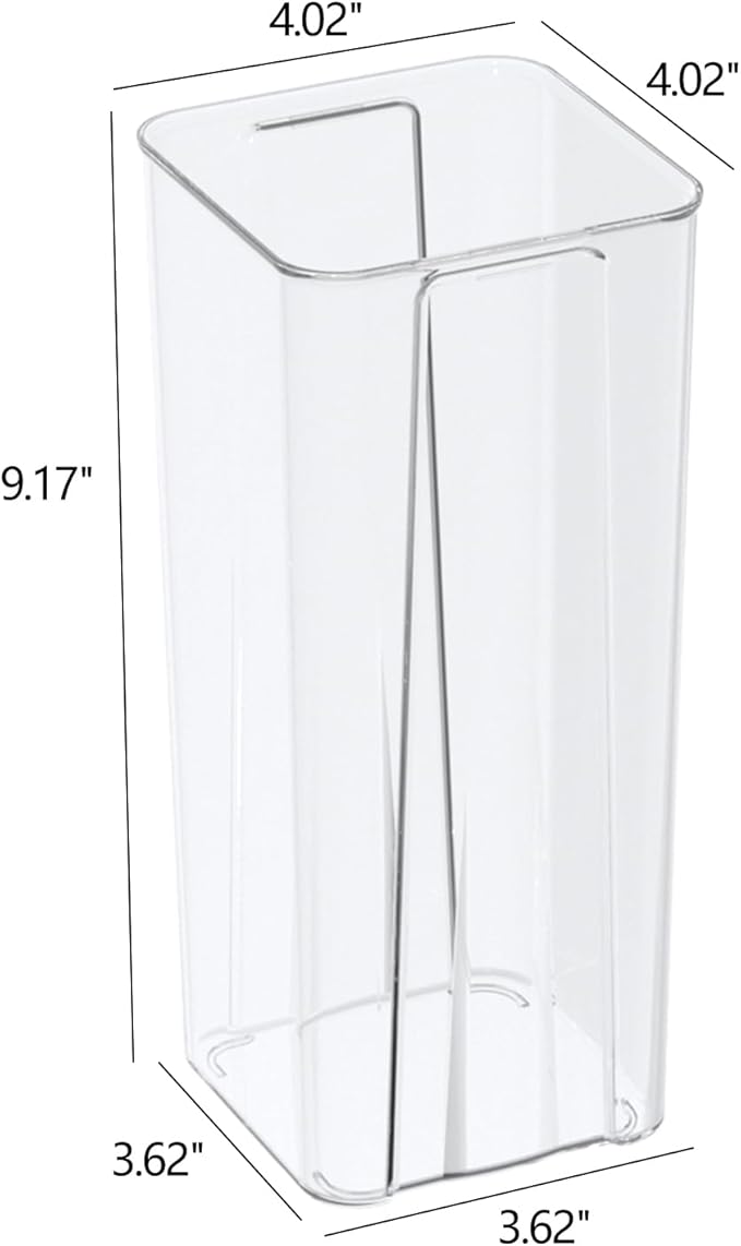 Pekky 6-Pack Clear Acrylic Flower Vases for Centerpieces, Tall Square Table Flowers Vase