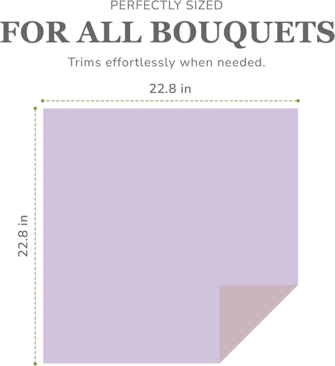 the florist Supply 20 Sheets Premium Flower Wrapping Paper | Waterproof Flower Wrapping Paper for Bouquets | Double Sided Floral Bouquet Sheets | DIY Gifts Colorblend Lilac Dreams