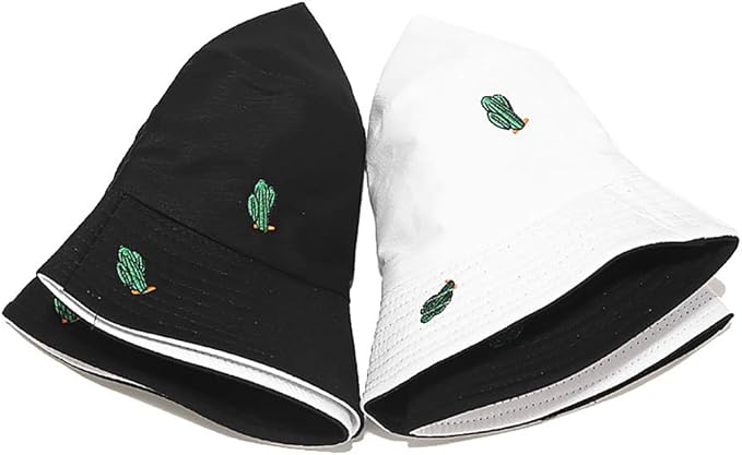 Malaxlx Unisex Bucket Hat Beach Sun Hat Aesthetic Fishing Hat for Men Women Teens, Reversible Double-Side-Wear