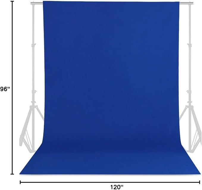 GFCC Royal Blue Backdrop - 8FTX10FT Polyester Blue Photo Backdrop for Photoshoot Background for Photography Screen Video Recording Photo Background