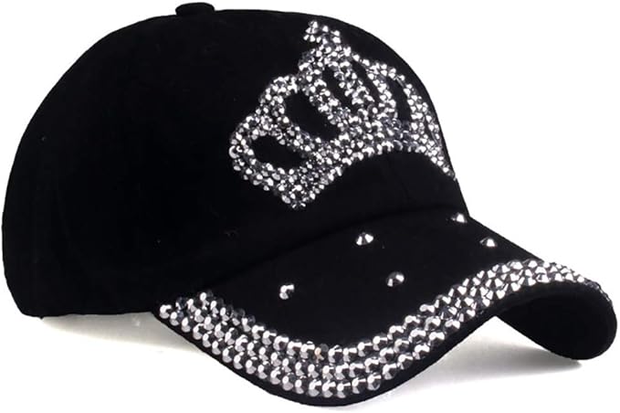 Gudessly Bling Women Baseball Cap Flower Snapback Rhinestone Sun Hats Adjustable Denim Jeans Hat