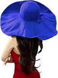 Oversized Sun Hats for Women Extra Large Wide Brim Beach Hat Foldable Roll up Floppy