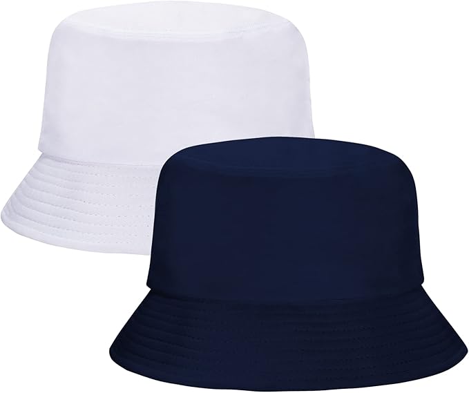 Rosoz 1 & 2 Pack Bucket Hat for Women Men Summer Travel Beach Sun Hat Outdoor Cap Unisex Bucket Hats